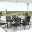 Tavolo da Giardino Allungabile da 160-220 cm per 6-8 Persone Rettangolare in Alluminio, Grigio