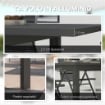 Tavolo da Giardino Allungabile da 160-220 cm per 6-8 Persone Rettangolare in Alluminio, Grigio