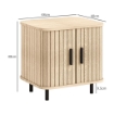 SET 2 COMODINI IN STILE NORDICO CON RIPIANO A 2 LIVELLI IN LEGNO E ACCIAIO 48X40X48 CM NERO E ROVERE