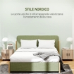 SET 2 COMODINI IN STILE NORDICO CON RIPIANO A 2 LIVELLI IN LEGNO E ACCIAIO 48X40X48 CM NERO E ROVERE