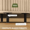 SET 2 COMODINI IN STILE NORDICO CON RIPIANO A 2 LIVELLI IN LEGNO E ACCIAIO 48X40X48 CM NERO E ROVERE