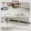 TAVOLINO BASSO ROTONDO A 2 LIVELLI IN ACRILICO PER INTERNI, Ï40X50 CM, TRASPARENTE
