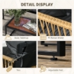 SET DA GIARDINO 4 PEZZI IN RATTAN CON DIVANETTO 2 SEDIE E TAVOLINO DA CAFFÈ GRIGIO E MARRONE