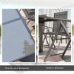 SET DA GIARDINO CON TAVOLO ALLUNGABILE IN VETRO E 6 SEDIE DA ESTERNO PIEGHEVOLI ACCIAIO E TEXTILENE GRIGIO
