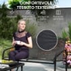 SET DA GIARDINO CON 2 DIVANI 2 POSTI 2 POLTRONE E UN TAVOLINO DA CAFFÉ CON PIANO IN VETRO NERO