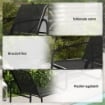SET DA GIARDINO CON 2 DIVANI 2 POSTI 2 POLTRONE E UN TAVOLINO DA CAFFÉ CON PIANO IN VETRO NERO