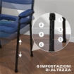 SEDIA COMODA 5 IN 1 PER ANZIANI E DISABILI PER WC E DOCCIA ALTEZZA REGOLABILE E SECCHIO RIMOVIBILE BLU