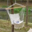 SEDIA SOSPESA A DONDOLO DA INTERNO ED ESTERNO IN TESSUTO CON NAPPE 90X50 CM CREMA