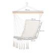 SEDIA SOSPESA A DONDOLO DA INTERNO ED ESTERNO IN TESSUTO CON NAPPE 90X50 CM CREMA