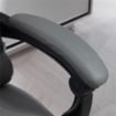 SEDIA DA UFFICIO ERGONOMICA RECLINABILE A 145° CON POGGIAPIEDI ESTRAIBILE IN FINTA PELLE GRIGIO