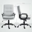 SEDIA DA UFFICIO ERGONOMICA CON SCHIENALE ALTO ALTEZZA REGOLABILE E DONDOLO GRIGIO