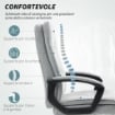 SEDIA DA UFFICIO ERGONOMICA CON SCHIENALE ALTO ALTEZZA REGOLABILE E DONDOLO GRIGIO