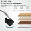 SEDIA DA UFFICIO MASSAGGIANTE E RISCALDATA CON SCHIENALE RECLINABILE E POGGIAPIEDI IN PELLE PU NERO