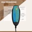 SEDIA DA UFFICIO MASSAGGIANTE E RISCALDANTE CON POGGIAPIEDI IN MICROFIBRA 62X70X113-120 CM CREMA