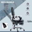 SEDIA DA UFFICIO MASSAGGIANTE E RISCALDANTE CON POGGIAPIEDI IN PELLE PU E ACCIAIO 67X67X113-121 CM GRIGIO