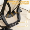 SEDIA DA UFFICIO CON BRACCIOLI RIBALTABILI ALTEZZA REGOLABILE E SCHIENALE INCLINABILE BEIGE