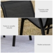 SEDIE DA GIARDINO SET 4 PEZZI CON BRACCIOLI IN METALLO E TESSUTO TRASPIRANTE 70X54X90 CM NERO