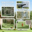 RECINTO PER GALLINE DA 12M PER 12-18 ANIMALI CON TETTO IMPERMEABILE MANGIATOIA E POSATOIO 3X4X1.9M ARGENTO