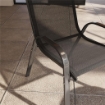 SET 4 SEDIE DA GIARDINO IMPILABILI IN ACCIAIO E TESSUTO A RETE TRASPIRANTE 54X71X93 CM NERO