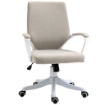 SEDIA DA UFFICIO ERGONOMICA CON ALTEZZA REGOLABILE E FUNZIONE DONDOLO 62X69X92-100 CM BEIGE