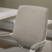 SEDIA DA UFFICIO ERGONOMICA CON ALTEZZA REGOLABILE E FUNZIONE DONDOLO 62X69X92-100 CM BEIGE