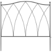 RECINZIONE ESTERNA A 5 PANNELLI IN METALLO CON LACCI 305X62 CM NERA