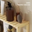 SCAFFALE PER IL BAGNO A 3 RIPIANI REGOLABILI IN 5 POSIZIONI IN BAMBÙ  60X15X50 CM COLOR LEGNO