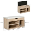 SCARPIERA SALVASPAZIO IMBOTTITA CON 2 RIPIANI APERTI E SPAZIO A SCOMPARSA IN LEGNO E PELLE PU 80X30X45 CM