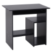 SCRIVANIA PC MODERNA IN LEGNO CON RIPIANO PER CPU E SPAZIO PER TASTIERA ESTRAIBILE 80X45X75 CM NERO