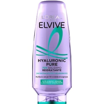 L'OREAL PARIS ELVIVE HYALURONIC PURE  CON ACIDO SILICILICO + IALURONICO PER CUTE E RADICI GRASSE LUNGHEZZE DISIDRATATE 200 ML OKX
