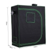 SERRA IDROPONICA IN MYLAR CON PRESE D'ARIA REGOLABILI PER COLTIVAZIONE DA INTERNO 120X60X150 CM NERO