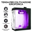 SERRA IDROPONICA IN MYLAR CON PRESE D'ARIA REGOLABILI PER COLTIVAZIONE DA INTERNO 120X60X150 CM NERO
