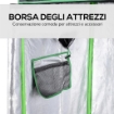 SERRA IDROPONICA IN MYLAR CON PRESE D'ARIA REGOLABILI PER COLTIVAZIONE DA INTERNO 120X60X150 CM NERO