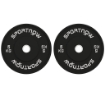 SET 2 DISCHI PESI DA 5KG IN GOMMA CON FORO DA 2"/5 CM PER MANUBRI E BILANCIERI NERO