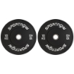 SET 2 DISCHI PESI DA 10KG IN GOMMA CON FORO DA 2"/5 CM PER MANUBRI E BILANCIERI NERO
