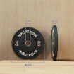 SET 2 DISCHI PESI DA 10KG IN GOMMA CON FORO DA 2"/5 CM PER MANUBRI E BILANCIERI NERO