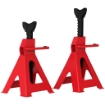 SET 2 CAVALLETTI AUTO DA 3 TONNELLATE REGOLABILI DA 29-42.5 CM ACCIAIO AL CARBONIO E GHISA ROSSO