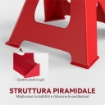 SET 2 CAVALLETTI AUTO DA 3 TONNELLATE REGOLABILI DA 29-42.5 CM ACCIAIO AL CARBONIO E GHISA ROSSO