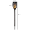 SET 4 FARETTI DA ESTERNO LED A ENERGIA SOLARE CON 4 PICCHETTI IN PLASTICA Ø 12X72 CM NERO