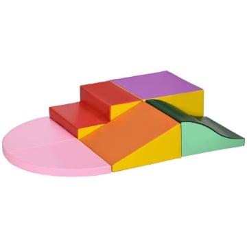SET COSTRUZIONI MORBIDE PER BAMBINI 1-3 ANNI DA 6 PEZZI IN PU ED EPE MULTICOLORE