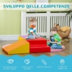 SET COSTRUZIONI MORBIDE PER BAMBINI 1-3 ANNI DA 6 PEZZI IN PU ED EPE MULTICOLORE