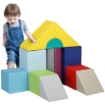 SET COSTRUZIONI MORBIDE PER BAMBINI 1-3 ANNI CON 11 FORME IN PU E EPE MULTICOLORE
