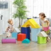 SET COSTRUZIONI MORBIDE PER BAMBINI 1-3 ANNI CON 11 FORME IN PU E EPE MULTICOLORE