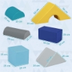 SET COSTRUZIONI MORBIDE PER BAMBINI 1-3 ANNI CON 11 FORME IN PU E EPE MULTICOLORE