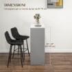 SET 2 SGABELLI DA CUCINA STILE NORDICO IN TESSUTO EFFETTO VELLUTO E METALLO 45X47X84 CM NERO