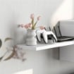 SET MOBILE TV E ARMADIETTO A MURO CON 7 RIPIANI E SCAFFALE APERTO IN LEGNO 120X41X43.3 CM BIANCO E COLOR LEGNO