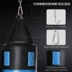 SET SACCO DA BOXE DA APPENDERE CON GUANTONI SACCO PER PUGILATO A 3 STRATI CON BORSA DI TRASPORTO BLU