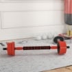 SET PESI DA PALESTRA 4 IN 1 DA 20KG CONVERTIBILE IN KETTLEBELL 2 MANUBRI BILANCIERE E SUPPORTO FLESSIONI ROSSO