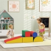 SET COSTRUZIONI MORBIDE PER BIMBI 1-3 ANNI CON 5 BLOCCHI COLORATI IN FINTA PELLE E SCHIUMA MULTICOLORE