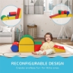 SET COSTRUZIONI MORBIDE PER BIMBI 1-3 ANNI CON 5 BLOCCHI COLORATI IN FINTA PELLE E SCHIUMA MULTICOLORE